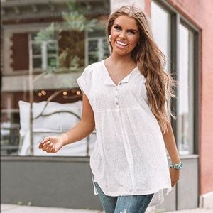 Impressions Ivory shift top